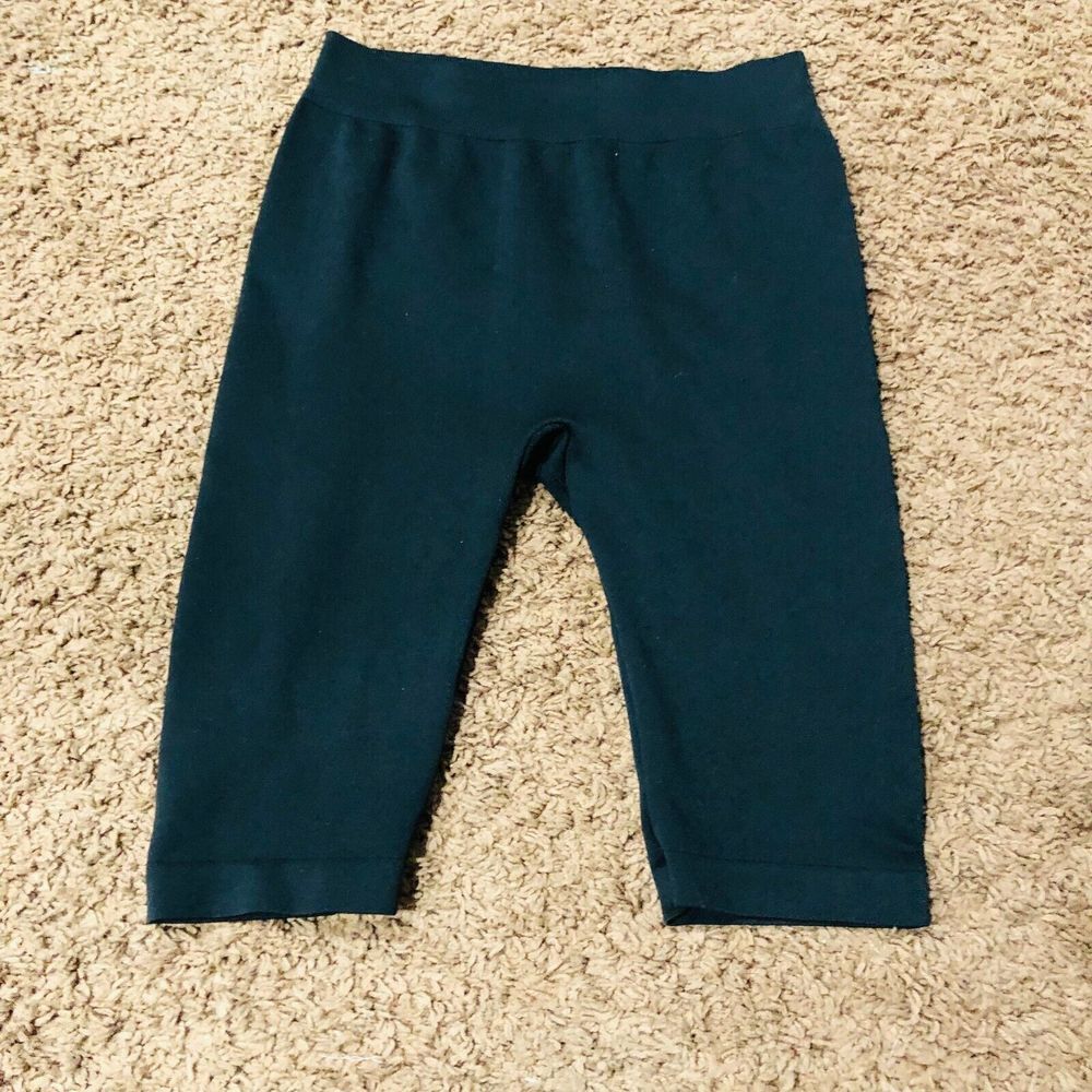 Women's Training Cropped Workout Running Tights Black Size Medium